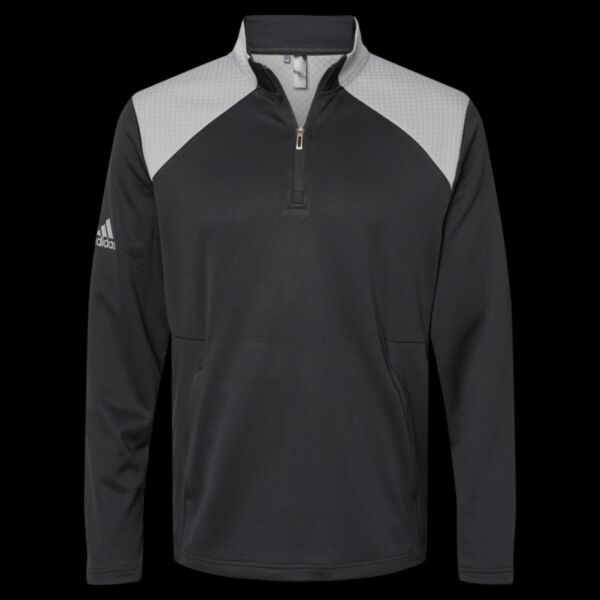 Men's Textured Mixed Media Quarter-Zip Pullover Thumbnail