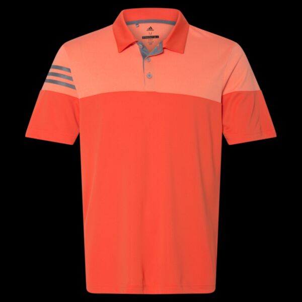 Men's Heathered 3-Stripes Colorblocked Polo Thumbnail