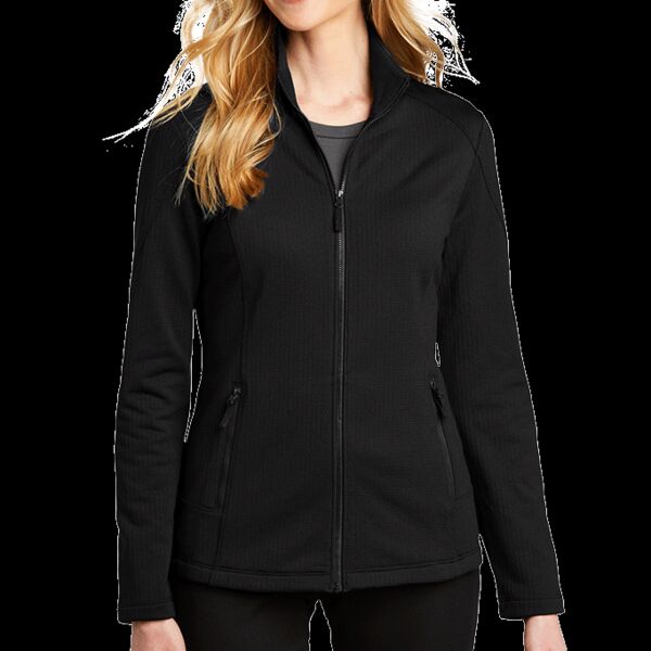 Ladies Grid Fleece Jacket Thumbnail