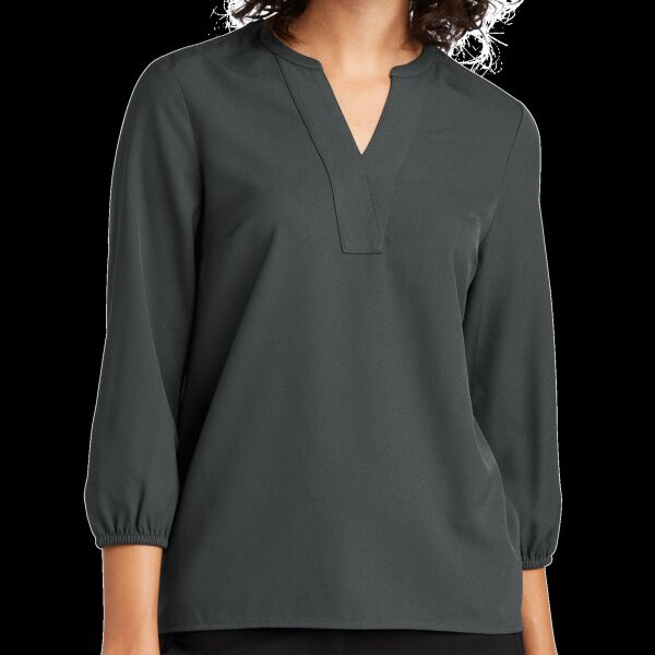 Women's Stretch Crepe 3/4 Sleeve Blouse Thumbnail