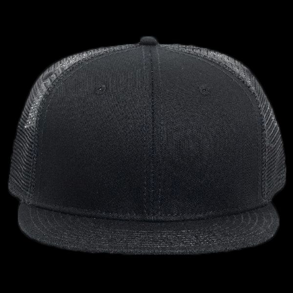 OTTO Superior Cotton Twill Round Flat Visor "OTTO SNAP" Six Panel Pro Style Mesh Back Trucker Snapback Hat Thumbnail