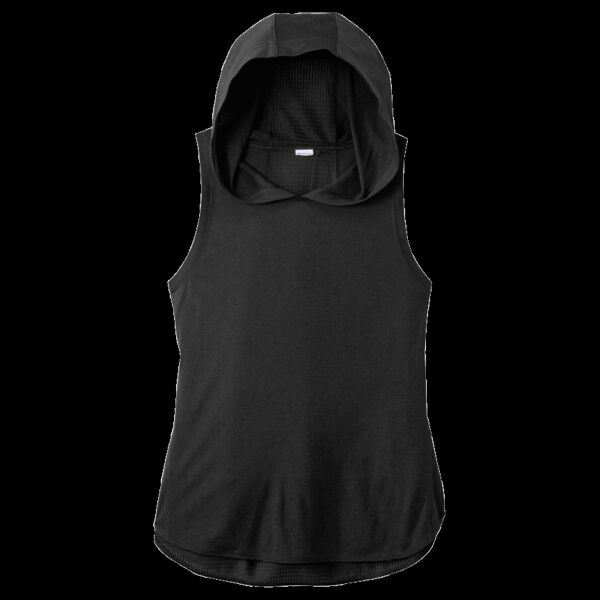 Lady Dons - Ladies PosiCharge ® Tri Blend Wicking Draft Hoodie Tank Thumbnail