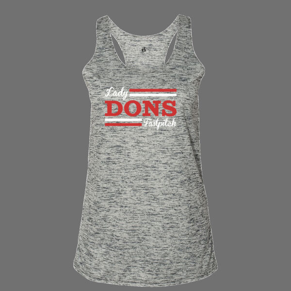 Lady Dons Fastpitch - Women's Tonal Blend Racerback Tank Top Thumbnail