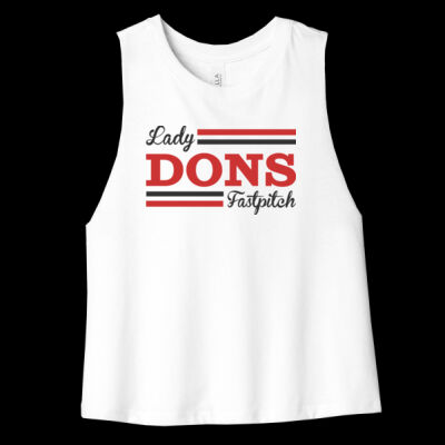 Lady Dons Fastpitch - Women's Racerback Cropped Tank Thumbnail