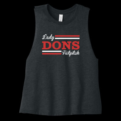 Lady Dons Fastpitch - Women's Racerback Cropped Tank Thumbnail
