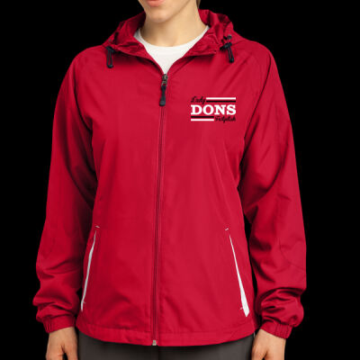 Lady Dons Fastpitch - Ladies Colorblock Hooded Raglan Jacket Thumbnail