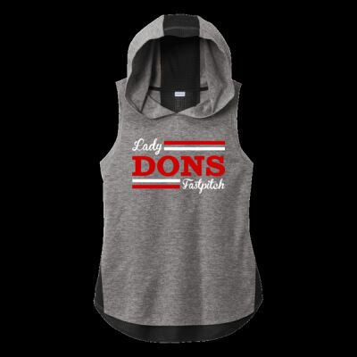 Lady Dons - Ladies PosiCharge ® Tri Blend Wicking Draft Hoodie Tank Thumbnail